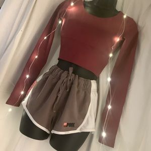 Sport crop top long sleeve